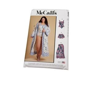 McCall's Sewing Pattern M8412 Size 30W-38W Plus Size Bodysuit Robe Shorts Pants